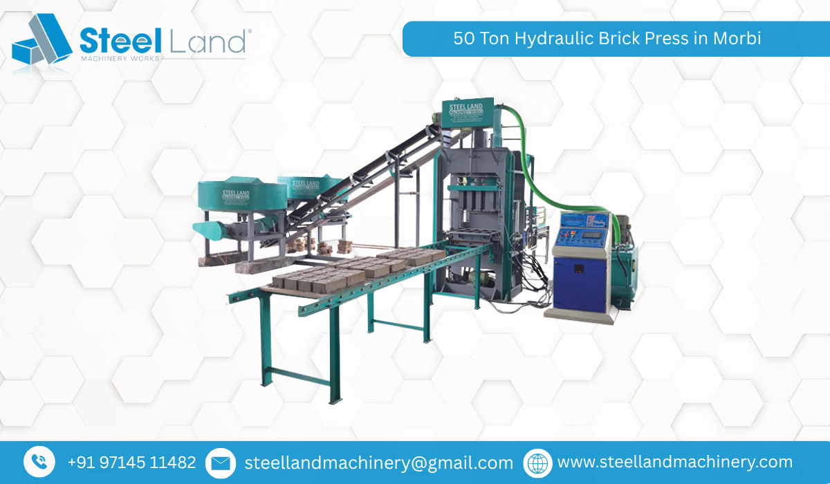 50 Ton Hydraulic Brick Press in Morbi