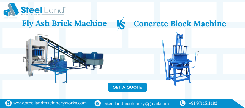 Comparing Fly Ash Brick Machine and Concrete Block Machine